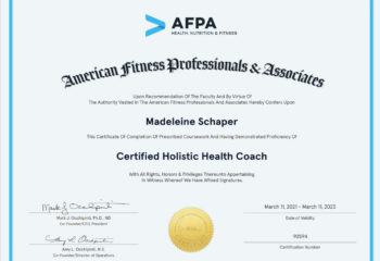 Certification for Completion Holistic Health Coach